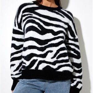 Motel Rocks Zebra Print Sweater